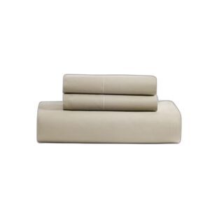 Quince Queen Classic 100% Organic Fitted Cotton Sheet Set Toffee NWOT